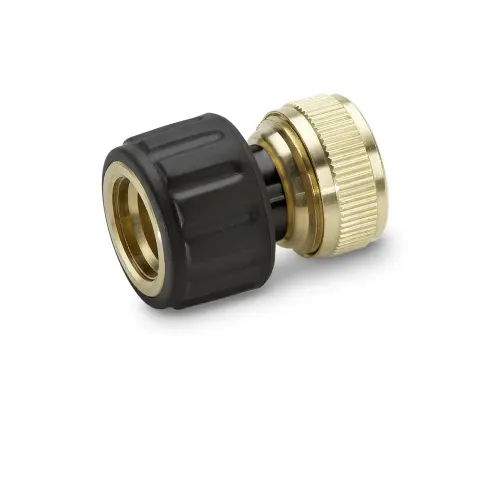Messing Schlauchkupplung 1/2" und 5/8" mit Aqua Stop